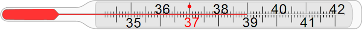 Thermometer zum Messen der Temperatur - jeder Wert ist jederzeit möglich