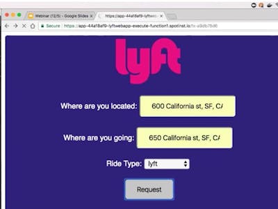 Order a Lyft on Serverless
