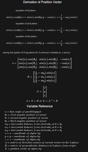 Derivation of Position Vector