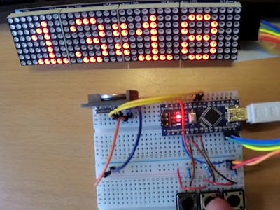 Arduino Matrix Clock Prototype