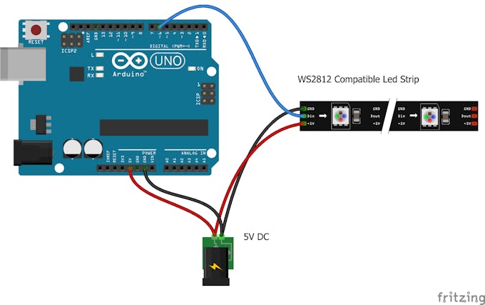 Advanced wiring for driving long strips