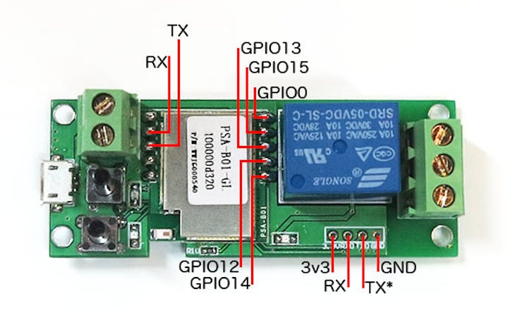 ITEAD PSA-01 GPIO Pinout