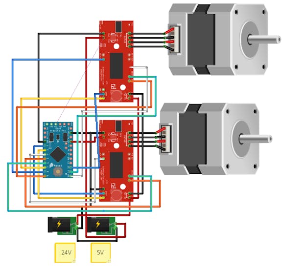Fritzing Diagram of Wiring