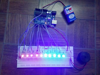 Arduino LED Police Light Sequence Demo 