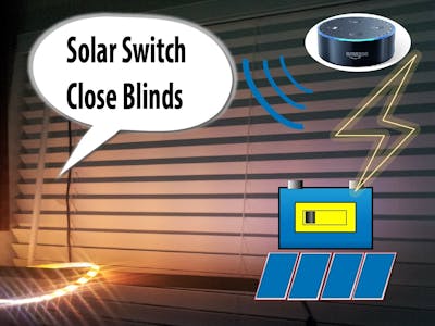 Solar Battery Powered Switch for Blinds, Lights, and Charger
