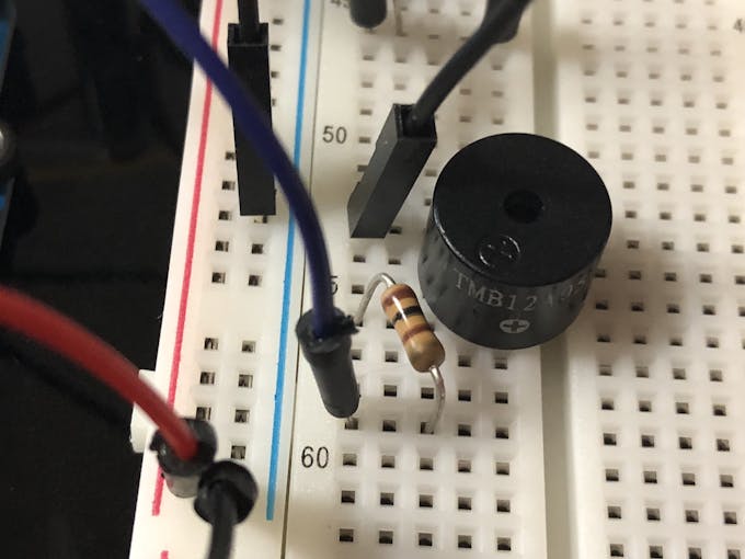 Connecting the piezo buzzer