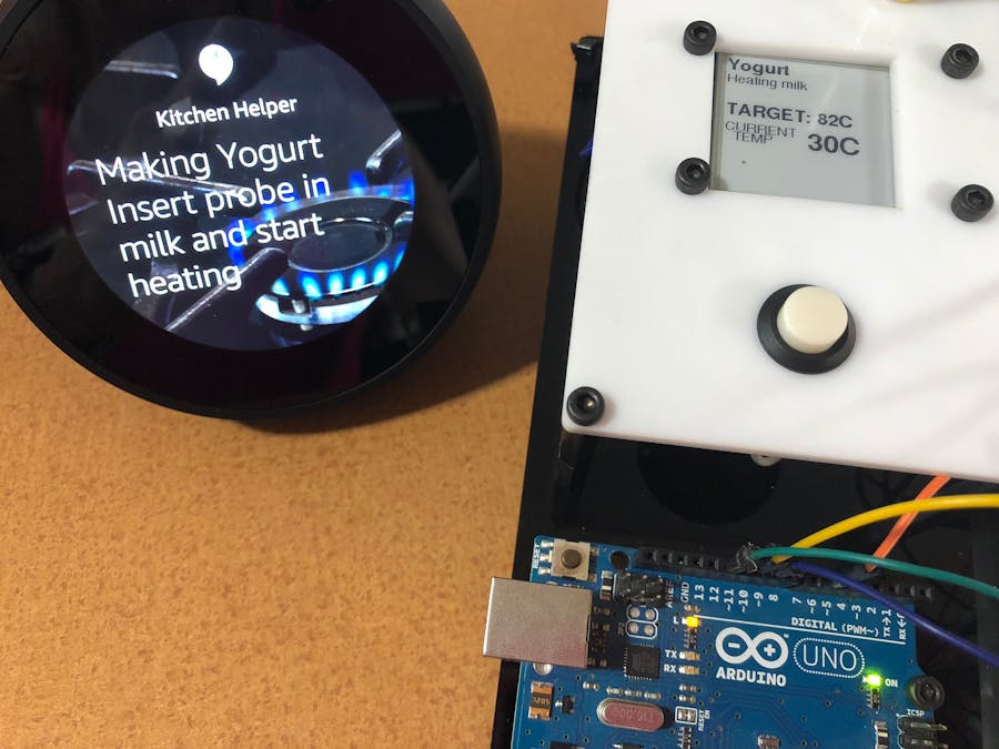 Alexa BBQ/Kitchen Thermometer with IoT Arduino and e-Paper 