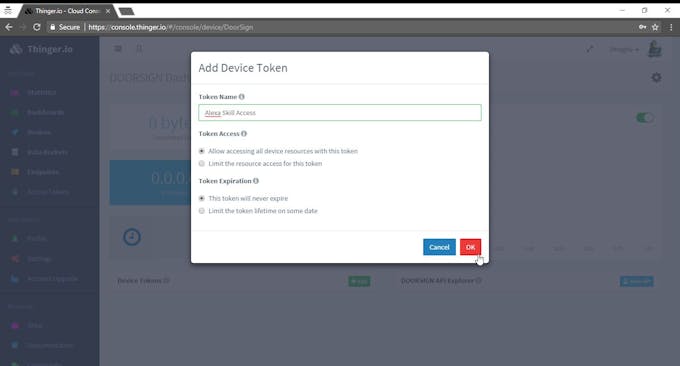 This will be the access token for the Alexa Skill application.