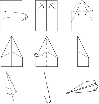 Simple Paper Plane Model - 6.5 x 8 cm approx.
