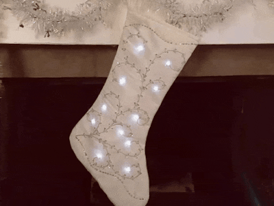 Glowing Christmas Stocking With LilyPad LilyTiny