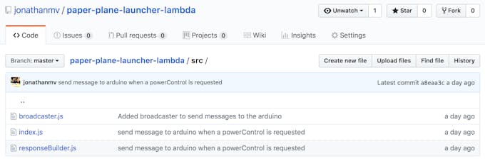 Just three files compose the lambda