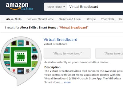 Virtual Breadboard Smart Home Alexa Skill + Edge:Bit Gadget