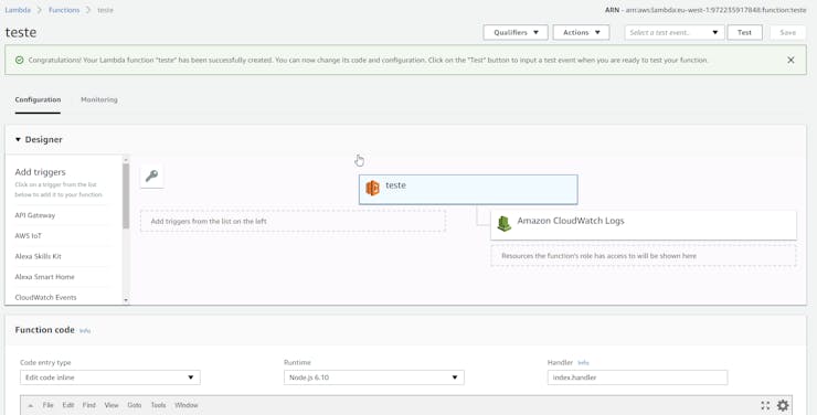 Amazon AWS Lambda function.