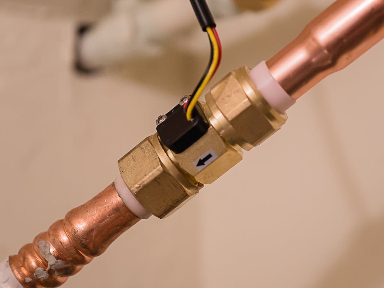 Copper pipe temperature sensor