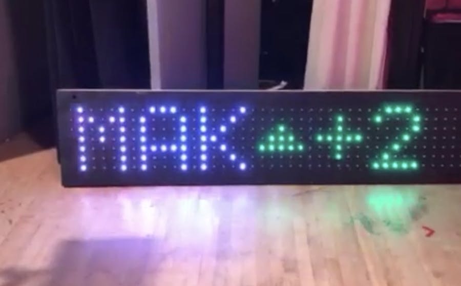 LED display with running text 