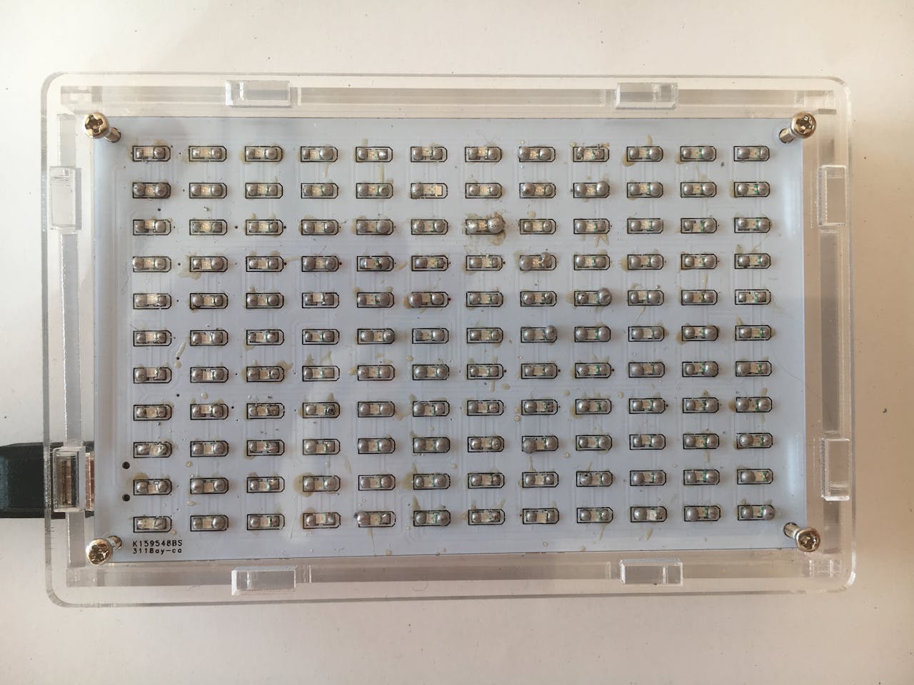 Kit d'affichage de spectre de musique LED DIY 16x32 Rhythm Lights Horloge  Température 8 Kinds Spectrum Mode Smd Projet de soudure Mimenor