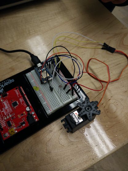 Wiring complete on breadboard