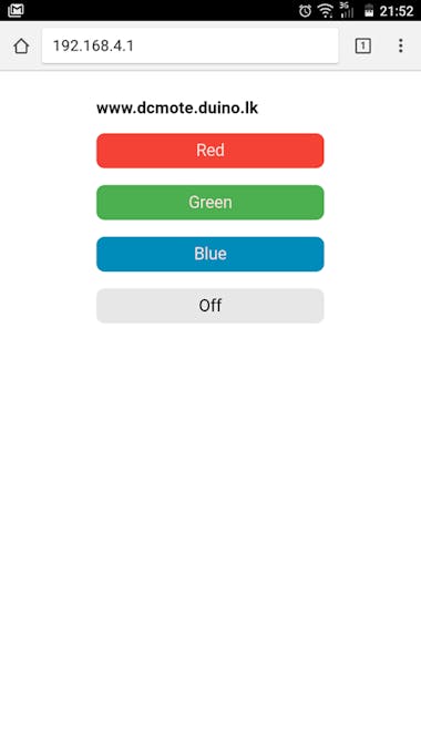 ESP8266 web interface