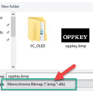 Using Paint on Windows to save monochrome bitmap