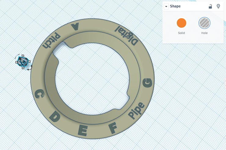 Creating holes in Tinkercad