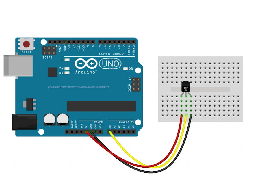 Using A Temp Sensor With Arduino TMP36 Temperature Sensor