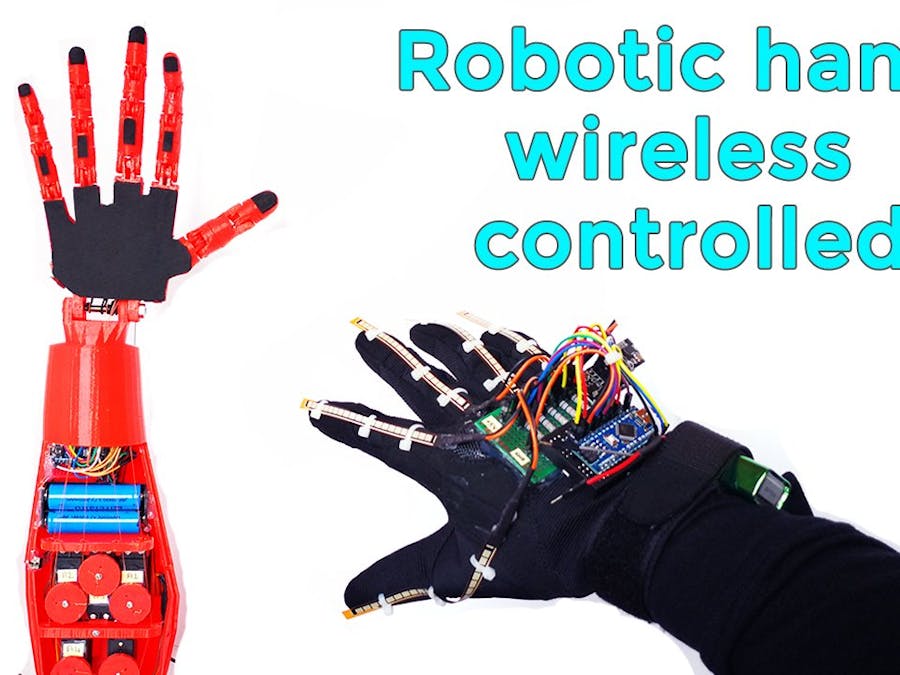 Robotic Hand with Wireless Glove Controlled | Arduino - Hackster.io