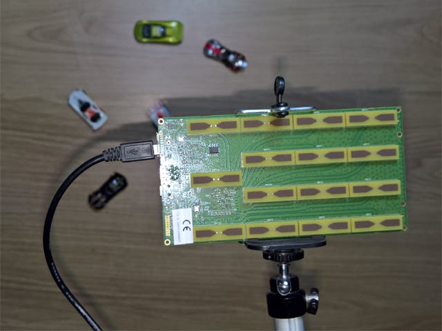 Walabot Antennae array in view