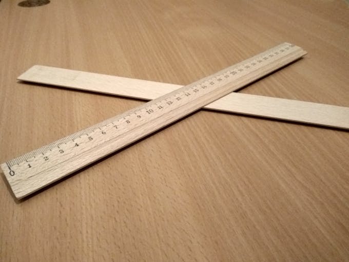 Hard wood rulers