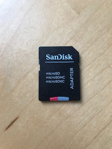 Insert the micro SD card into the adapter