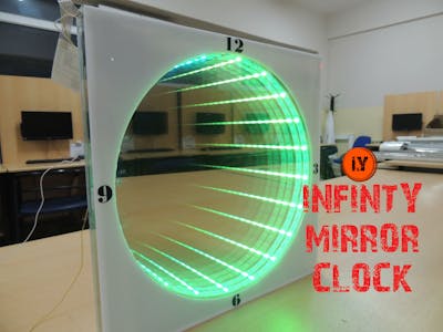 Infinity mirror clock