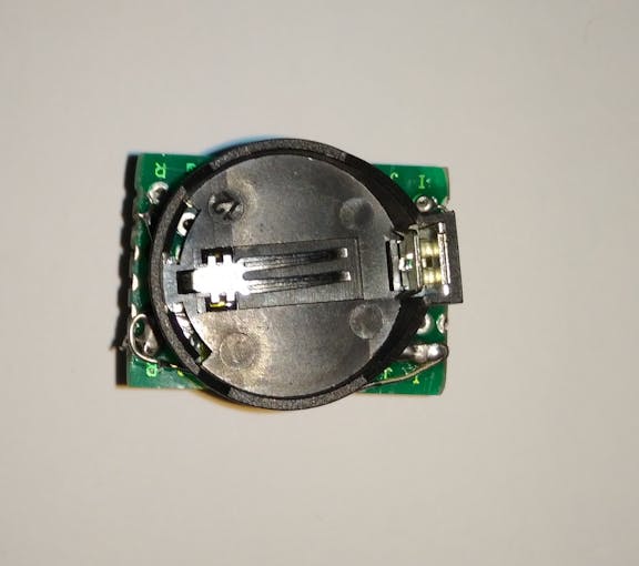 3V 2032 Battery holder soldered on bottom side