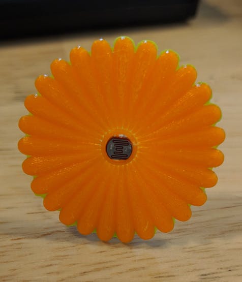 Photoresistor in its flower costume
