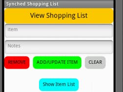Synchronized Shopping List App