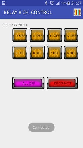 Arduino Bluetooth 8 Channel Relay App Arduino Project Hub