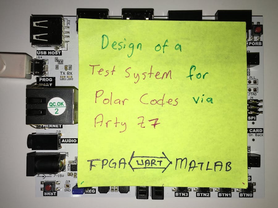 Design of a Test System for Polar Codes in FPGA