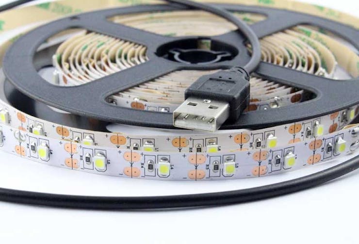 Stock Image: 5V LED USB White LEDs