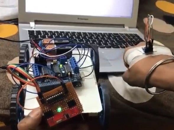 Gesture Control Robot Circuit Diagram