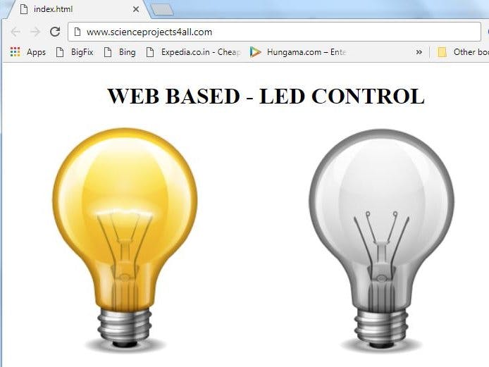 How to Control LED from Simple Web Page Wirelessly