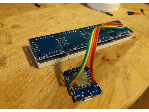 Wemos D1 Mini and Dot Matrix Board