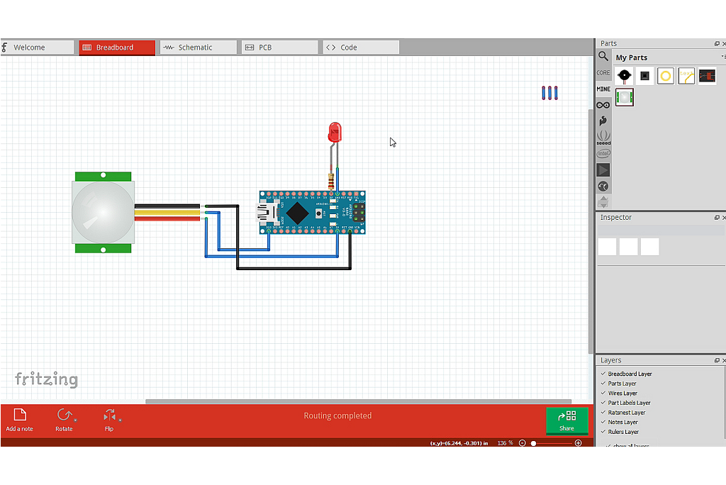 Capteur PIR et Arduino : tutoriel avec schémas et code