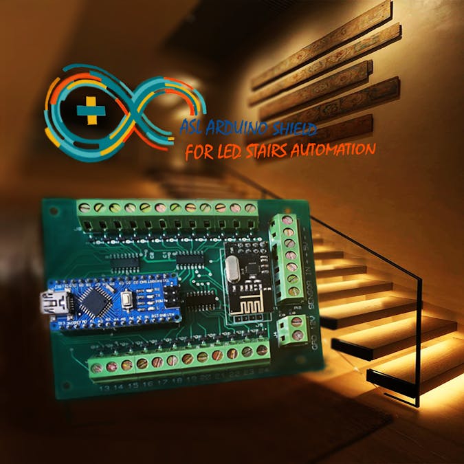 Automatic LED Stairs Lighting Arduino Shield