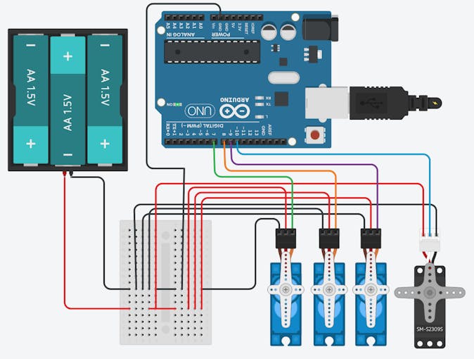 Arduino Robot Arm Circuit Diagram