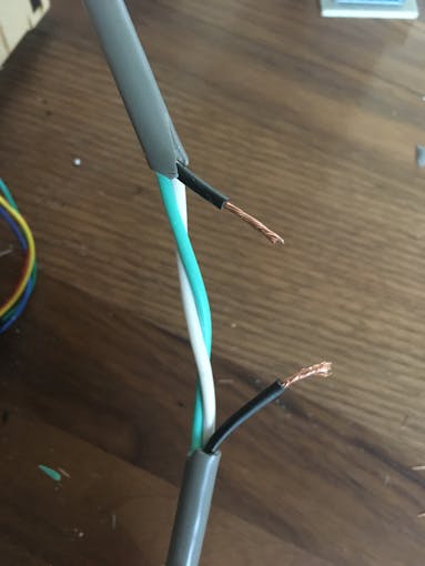 cut and strip the line wires