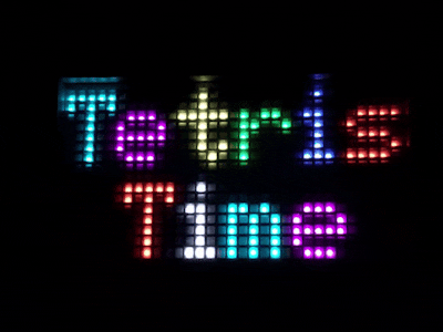 Tetris Clock with a P10 RGB Matrix Using an ESP8266