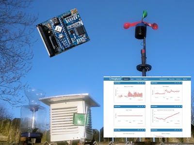 Rube Goldberg Weather Station with Internet Data Storage