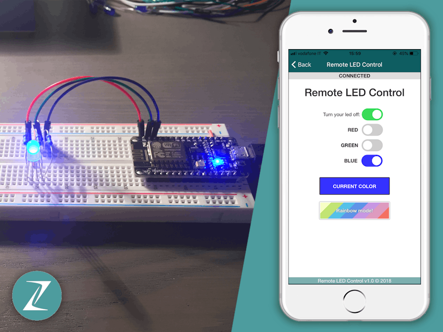 Remote LED Control via Wi-Fi Using Zerynth App