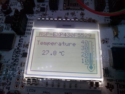 Temperature Sensor Using MSP-EXP430F5529, LM35 + LCD102x64