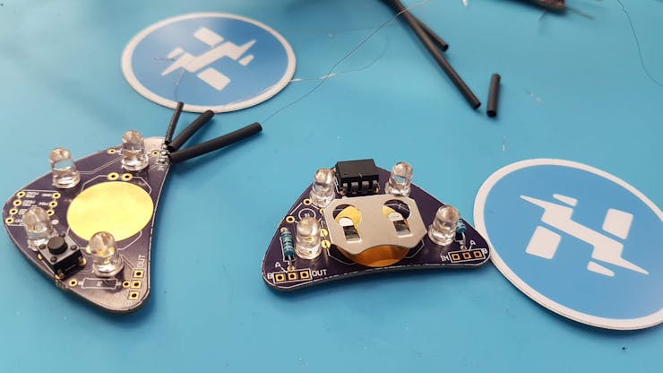 After programming - make sure that the dot on the ATtiny is pointing left-downwards (see picture)