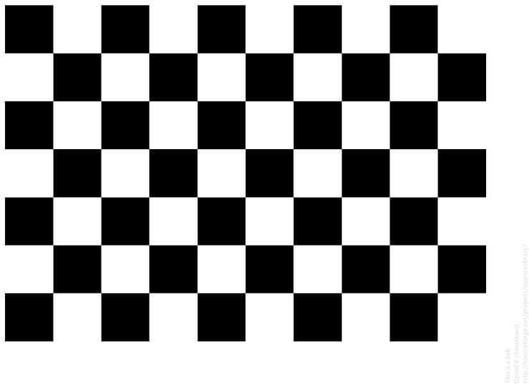 calibration checkerboard (OpenCV Docs)