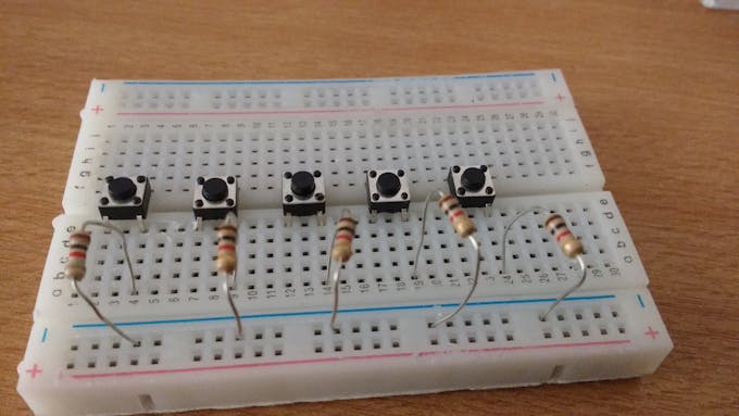 One resistor per button